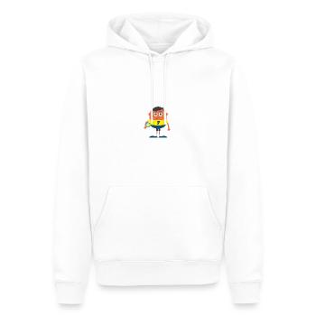 Ballsport - Männer Premium Bio Hoodie - Weiß - Vorne - Nico (187cm)