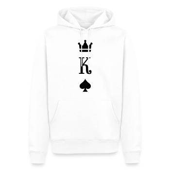 King - Männer Premium Bio Hoodie - Weiß - Vorne - Nico (187cm)