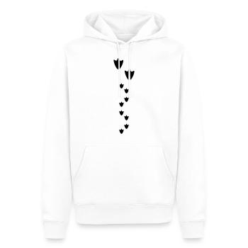 Duck tracks, footprints (super cheap!) - Sweat à capuche Premium bio Homme - blanc - Devant - Nico (187cm)