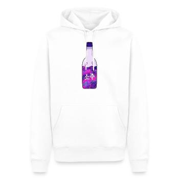 Space Soju Bottle | 한국 | Korean Galaxy Soju - Sweat à capuche Premium bio Homme - blanc - Devant - Nico (187cm)
