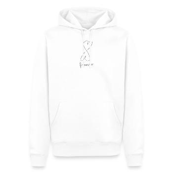 Infinite love as a single line hourglass - Men’s Premium Organic Hoodie - white - Front - Nico (187cm)