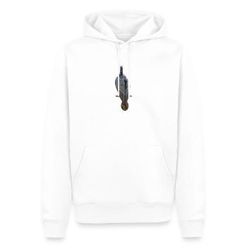 U-boot - Männer Premium Bio Hoodie - Weiß - Vorne - Nico (187cm)