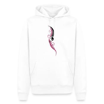 Yin & Yang Symbol mit Tribal - Sweat à capuche Premium bio Homme - blanc - Devant - Nico (187cm)