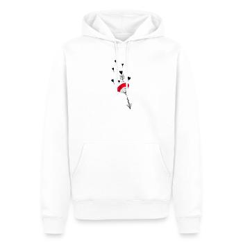 Parachutiste avec symbole de l’infini - Sweat à capuche Premium bio Homme - blanc - Devant - Nico (187cm)