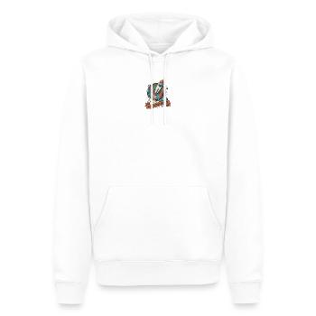 Adventure_Image_nalafqnalafqnala - Sweat à capuche Premium bio Homme - blanc - Devant - Nico (187cm)