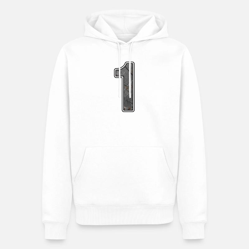 Une conception de texture de béton - Sweat à capuche Premium bio Homme - blanc