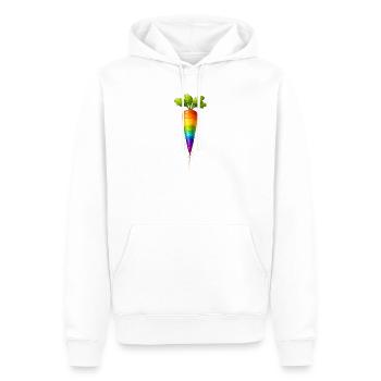 Motif de légumes colorés en carottes arc-en-ciel - Sweat à capuche Premium bio Homme - blanc - Devant - Nico (187cm)