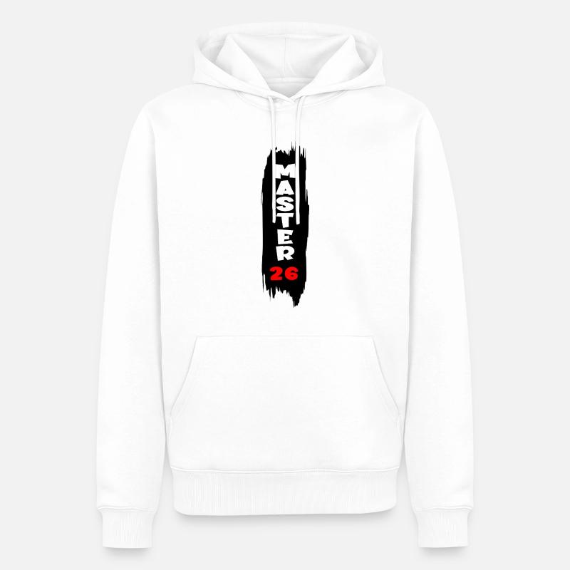 Master 2026 - Sweat à capuche Premium bio Homme - blanc