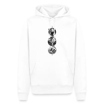 Kosmische Landschaft - Männer Premium Bio Hoodie - Weiß - Vorne - Nico (187cm)