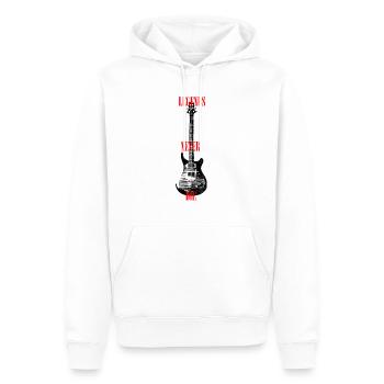 Legends never die - guitar - Männer Premium Bio Hoodie - Weiß - Vorne - Nico (187cm)