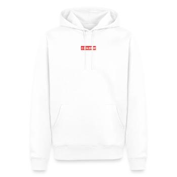 Ça s’intensifie de toute façon ! - Sweat à capuche Premium bio Homme - blanc - Devant - Nico (187cm)