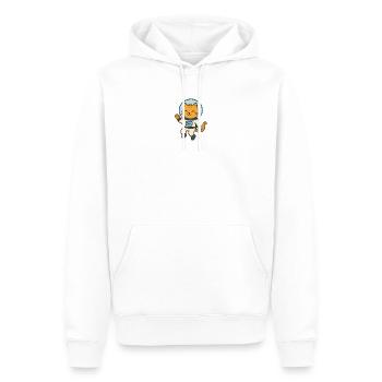 Astrocat - Men’s Premium Organic Hoodie - white - Front - Nico (187cm)