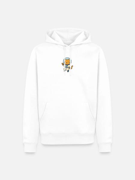 Astrocat - Men’s Premium Organic Hoodie - white