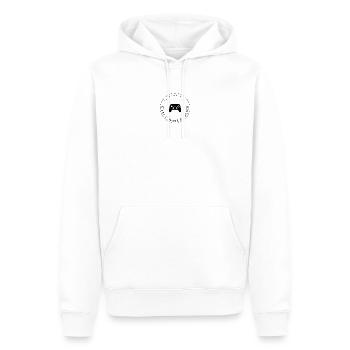 C'est l'heure de jouer - Sweat à capuche Premium bio Homme - blanc - Devant - Nico (187cm)