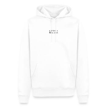 je suis beau goss - Sweat à capuche Premium bio Homme - blanc - Devant - Nico (187cm)