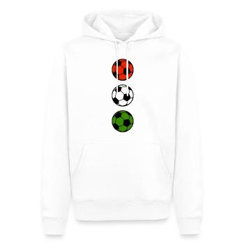 Football Hungary Ball Sports - Men’s Premium Organic Hoodie - white - Front - Nico (187cm)