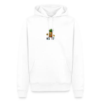 ANANAS 1 - Sweat à capuche Premium bio Homme - blanc - Devant - Nico (187cm)