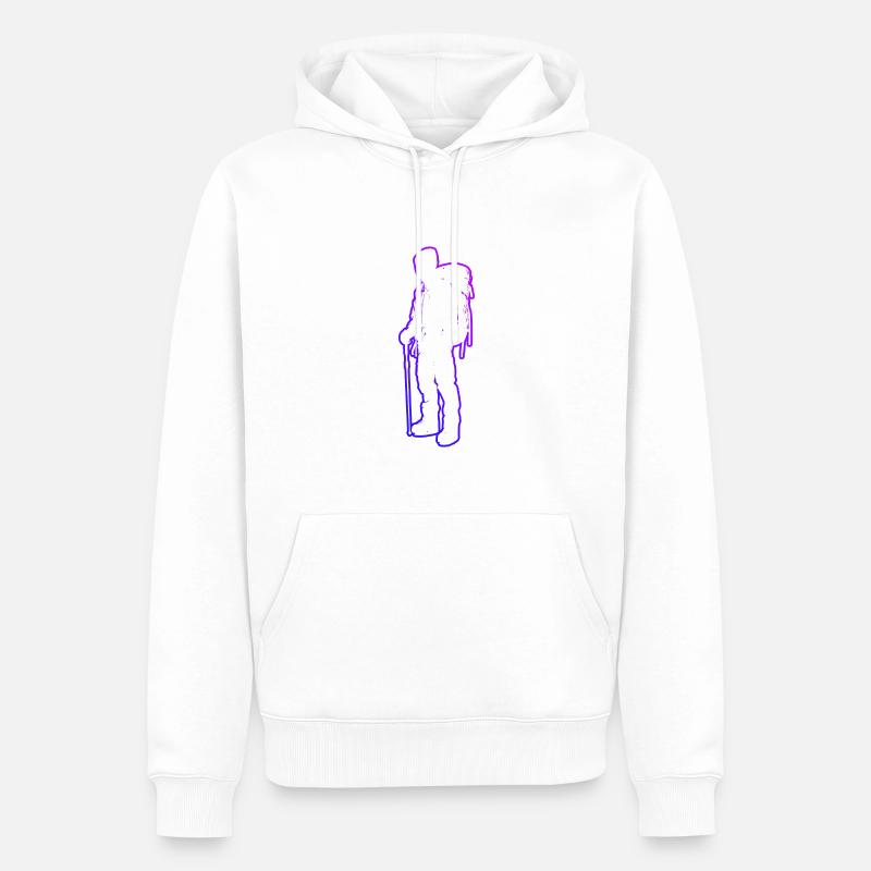 Boulder Klettern Herren Kletterer Bouldern - Männer Premium Bio Hoodie - Weiß