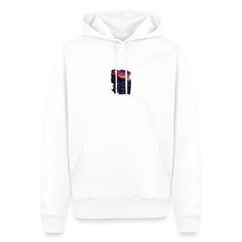 Favela bei Nacht - Männer Premium Bio Hoodie - Weiß - Vorne - Nico (187cm)