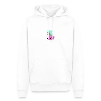 Donkey Delights: Neon Wordplay - Check Out My A** - Men’s Premium Organic Hoodie - white - Front - Nico (187cm)