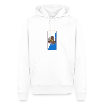 E-motion par fedor zkandal - Sweat à capuche Premium bio Homme - blanc - Devant - Nico (187cm)