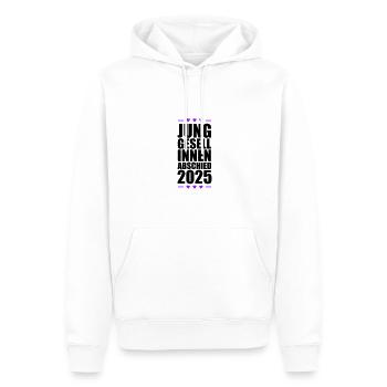 Junggesellinnen Abschied Herz 2025 - Männer Premium Bio Hoodie - Weiß - Vorne - Nico (187cm)