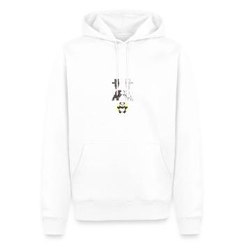 Panda Ours Brun Ours Forte Puissance Fusion I Cadeau - Sweat à capuche Premium bio Homme - blanc - Devant - Nico (187cm)