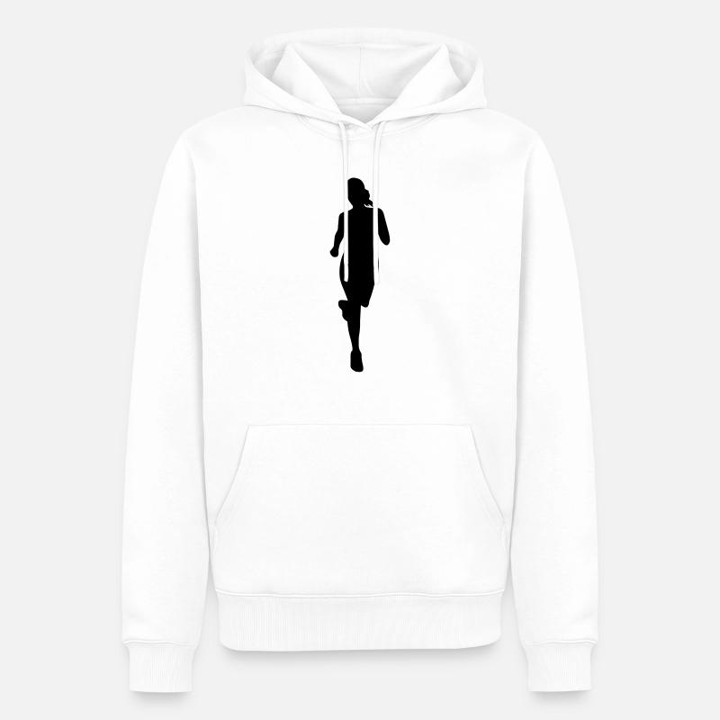 Ski féminin de - Sweat à capuche Premium bio Homme - blanc