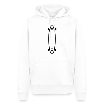 Longboard - Männer Premium Bio Hoodie - Weiß - Vorne - Nico (187cm)