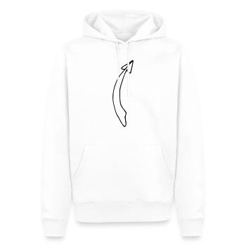 Pfeil gebogen Pfeile Symbol gestalten Vektor - Männer Premium Bio Hoodie - Weiß - Vorne - Nico (187cm)