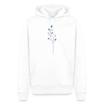 Flower Blume Pflanze - Männer Premium Bio Hoodie - Weiß - Vorne - Nico (187cm)