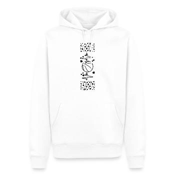 Battements de coeur Basket - Sweat à capuche Premium bio Homme - blanc - Devant - Nico (187cm)