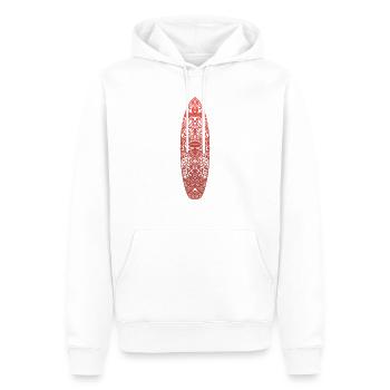 Maori Surf (version rouge) - Sweat à capuche Premium bio Homme - blanc - Devant - Nico (187cm)