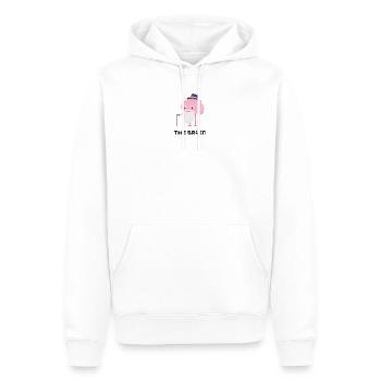 The Brain - Grandpa Brain with Hat and Cane - Men’s Premium Organic Hoodie - white - Front - Nico (187cm)