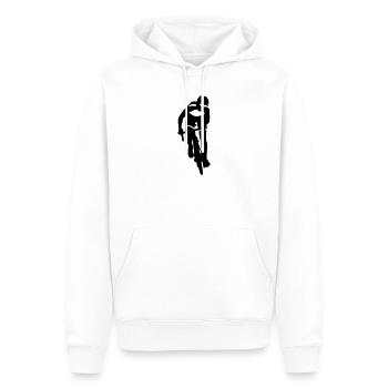 Coureur - Sweat à capuche Premium bio Homme - blanc - Devant - Nico (187cm)