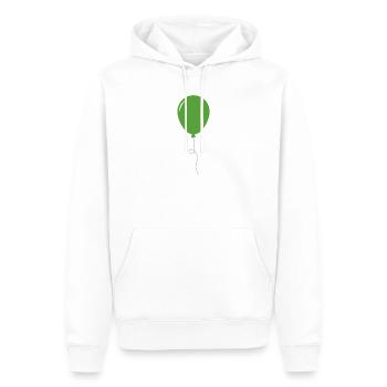 Ballon - Männer Premium Bio Hoodie - Weiß - Vorne - Nico (187cm)