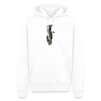Geisha Silhouetten mit Schirmen - Männer Premium Bio Hoodie - Weiß - Vorne - Nico (187cm)