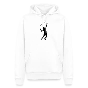 Tennis - Männer Premium Bio Hoodie - Weiß - Vorne - Nico (187cm)