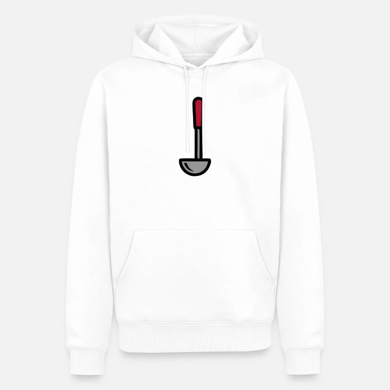 Schöpfkelle Suppe Kochen Restaurant Küchenchef - Männer Premium Bio Hoodie - Weiß