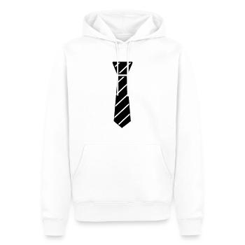 Cravate - Sweat à capuche Premium bio Homme - blanc - Devant - Nico (187cm)