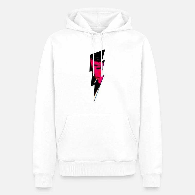 Dépression avec une cigarette - Sweat à capuche Premium bio Homme - blanc