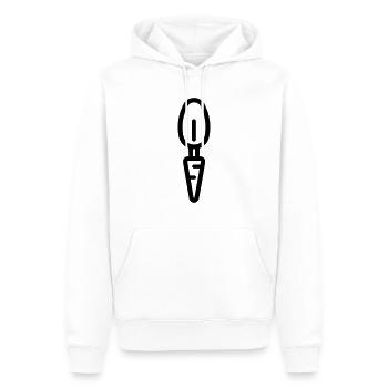 Karotte - Männer Premium Bio Hoodie - Weiß - Vorne - Nico (187cm)
