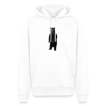 Stehender Bär - Männer Premium Bio Hoodie - Weiß - Vorne - Nico (187cm)
