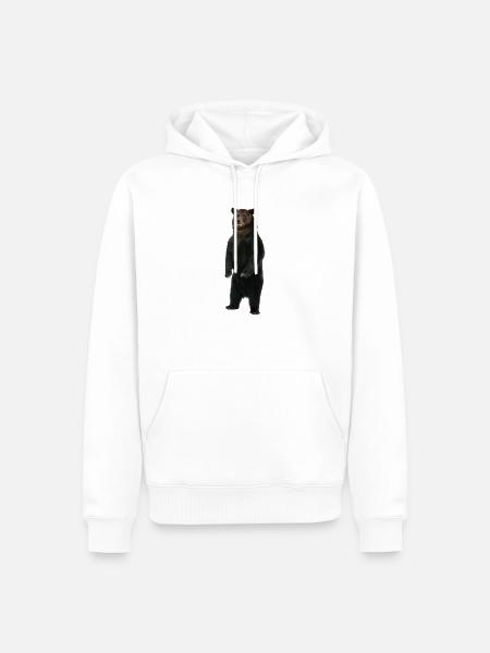 Standing bear - Men’s Premium Organic Hoodie - white
