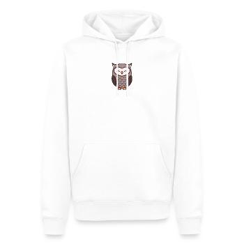 Eule Eulen - Männer Premium Bio Hoodie - Weiß - Vorne - Nico (187cm)