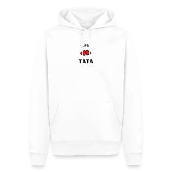 Super tata - Sweat à capuche Premium bio Homme - blanc - Devant - Nico (187cm)