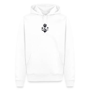 Edelweiß / Blume - Männer Premium Bio Hoodie - Weiß - Vorne - Nico (187cm)