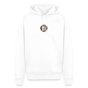 coffeeco - Men’s Premium Organic Hoodie - white - Front - Nico (187cm)