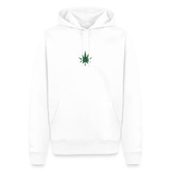 Leaf - Männer Premium Bio Hoodie - Weiß - Vorne - Nico (187cm)