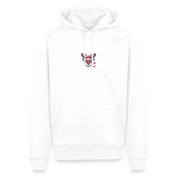 8 bits tête de renne de Noël - Sweat à capuche Premium bio Homme - blanc - Devant - Nico (187cm)
